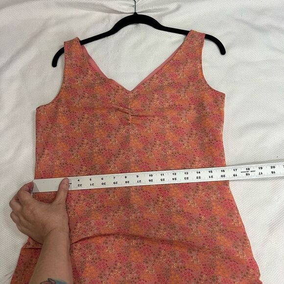 Y2K Old Navy Pink Ditzy Floral V Neck Mini Dress Sz 4 Women’s - Picture 5 of 6